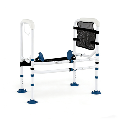 In Hoogte en Breedte Verstelbare Opstahulp voor het Toilet met Elastische Banden