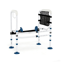 In Hoogte en Breedte Verstelbare Opstahulp voor het Toilet met Elastische Banden