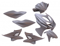 Edge plaatset aerox tot bj. 2014 9 delig mat grijs