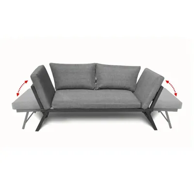 Valencia alu sofa 175/216cm taupe