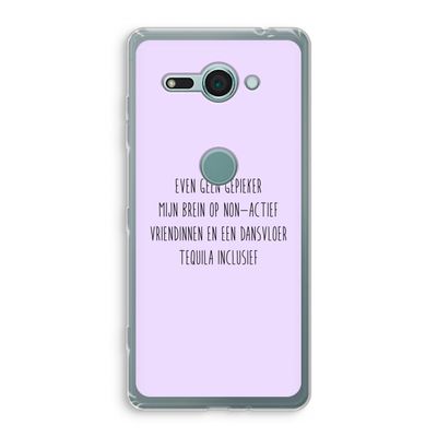 Tequila: Sony Xperia XZ2 Compact Transparant Hoesje