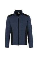 Hakro 836 Knitted fleece jacket Dawson - Mottled Navy - 3XL