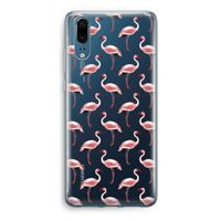 Flamingoprint groen: Huawei P20 Transparant Hoesje