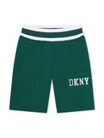 Dkny Kids short en coton à logo appliqué - Vert - thumbnail