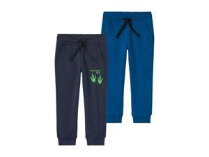 lupilu Peuters jongens joggingbroek, 2 stuks, met katoen   (110/116, Blauw/marine)