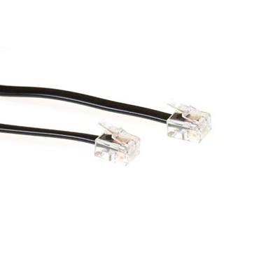 ACT RJ11 Telefoonkabel 1m M/M zwart