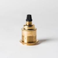 Metalen fitting e27 helder messing met 1 lampenkap ring Metalen fitting e27 helder messing met 1 lampenkap ring