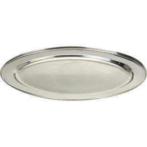 RVS serveerschaal/barbecueschaal - D45 cm - Barbecueschalen - vleesschalen - zilver