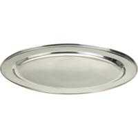 RVS serveerschaal/barbecueschaal - D45 cm - Barbecueschalen - vleesschalen - zilver