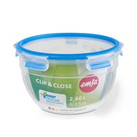 EMSA CLIP & CLOSE N10114 Rond Container 2,6 l Blauw, Transparant 1 stuk(s) - thumbnail