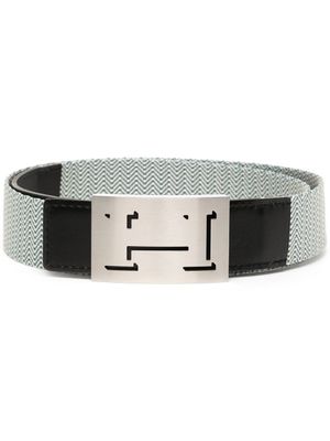 Hermès Pre-Owned ceinture à plaque logo H (2010) - Bleu