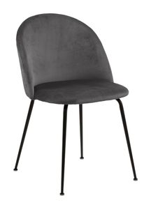 Bendt Eetkamerstoel 'May' Velvet, kleur Donkergrijs