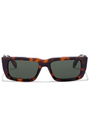 Palm Angels Eyewear lunettes de soleil Milford à monture rectangulaire - Marron