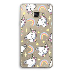 Rainbow Unicorn: Samsung A3 (2017) Transparant Hoesje