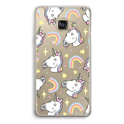 Rainbow Unicorn: Samsung A3 (2017) Transparant Hoesje