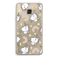 Rainbow Unicorn: Samsung A3 (2017) Transparant Hoesje