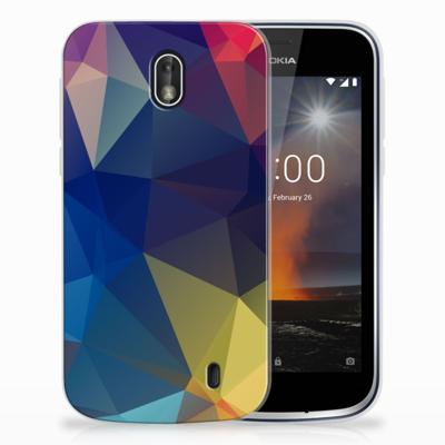 Nokia 1 | TPU Hoesje | Polygon Dark