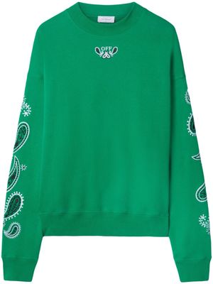 Off-White sweat Arrow à broderies - Vert