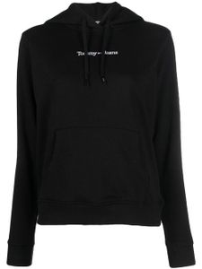 Tommy Jeans hoodie à logo brodé - Noir