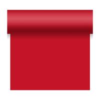 Duni tafelloper - papier - rood - 480 x 40 cm - Tafellopers/placemats   -