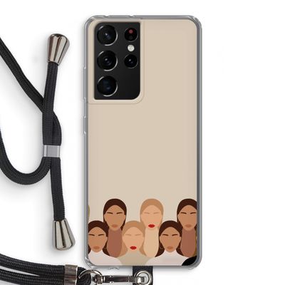 Girls girls girls: Samsung Galaxy S21 Ultra Transparant Hoesje met koord