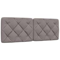 Hoofdbordkussen 120 cm stof taupe