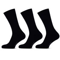 Basset Merinowollen Sokken Casual Badstof Zool 3-pack Marine-39/42