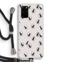 Miauw: Samsung Galaxy S20 Plus Transparant Hoesje met koord