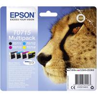 Epson Inktcartridge T0715 Origineel Combipack Zwart, Cyaan, Magenta, Geel C13T07154012