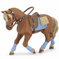 Plastic speelgoed figuur jonge ruiter paard 12 cm