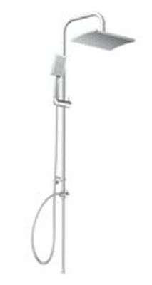 MALLORCA hoofddouche set, chroom grote wellness-hoofddouche (32 x 20 x 6 cm) met antikalk nozzles handdouche: ca. 25 x 9 x 3,5 cm, 3 functies metalen douchestang max. lengte ca. 95 cm wandbeve