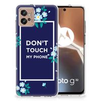 Motorola Moto G32 Silicone-hoesje Flowers Blue DTMP - thumbnail