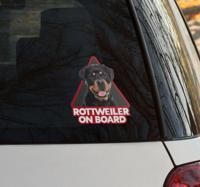 Rottweiler hond aan boord autosticker Rottweiler hond aan boord autosticker