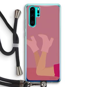 Pink boots: Huawei P30 Pro Transparant Hoesje met koord