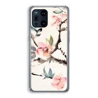Japanse bloemen: Oppo Find X3 Pro Transparant Hoesje