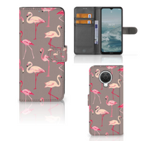 Nokia G10 | G20 Telefoonhoesje met Pasjes Flamingo