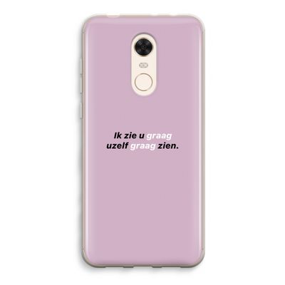 uzelf graag zien: Xiaomi Redmi 5 Transparant Hoesje