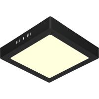 LED Paneel - 30x30 - 28W - Warm Wit 3000K - Mat Zwart - Opbouw - Vierkant - Aluminium - thumbnail