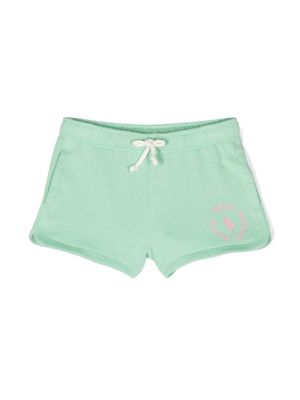 POLO RALPH LAUREN KIDS short en coton à logo imprimé - Vert