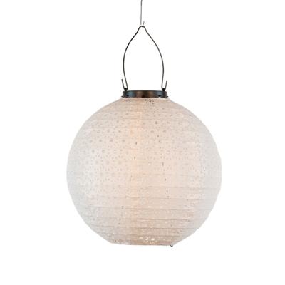 Solar lampion 25 cm wit/marrakesh - Annas collection