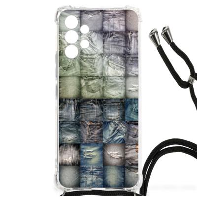 Anti Shock Bumper Case Samsung Galaxy A13 4G Spijkerbroeken Anti Shock Bumper Case Samsung Galaxy A13 4G Spijkerbroeken