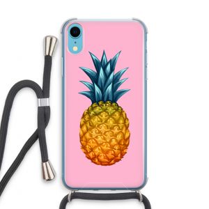 Grote ananas: iPhone XR Transparant Hoesje met koord