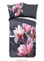 Pure Dekbedovertrek "magnolia bloemen" - Antraciet - (135x200 cm) - Microfiber Pure Dekbedovertrek "magnolia bloemen" - Antraciet - (135x200 cm) - Microfiber