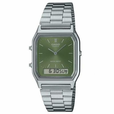 Unisex horloge Casio AQ-230A-3AMQYES Groen Zilverkleurig