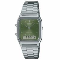Unisex horloge Casio AQ-230A-3AMQYES Groen Zilverkleurig
