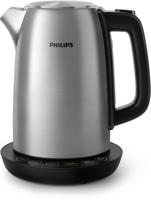 Philips Avance Collection Metalen waterkoker, 1,7 l, deksel met veer, temperatuurregeling