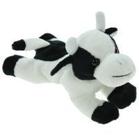 Pluche knuffel dieren Koe van 19 cm - thumbnail