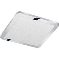 LED Plafondlamp Badkamer 18W Vierkant Dimbaar IP44 Chroom 3000K