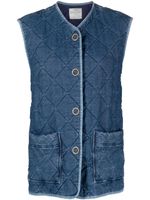 Forte Forte gilet en jean matelassé - Bleu