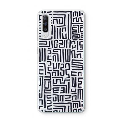 Moroccan Print: Samsung Galaxy A70 Transparant Hoesje